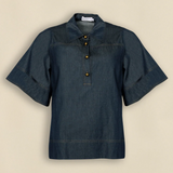 INSINUATE Top | DARK CHAMBRAY