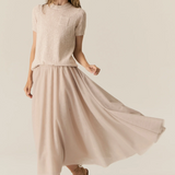 POSAY Tulle Skirt | PEBBLE