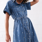 SIMONE Dress Heart | 70's BLUE