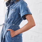 SIMONE Dress Heart | 70's BLUE