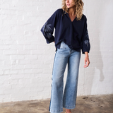 FREYA Jean Side Panel | WATERFALL