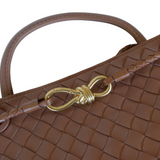 PL Woven Nutbuck Bag | COGNAC LEATHER
