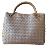 PL Woven Nutbuck Bag | COGNAC LEATHER