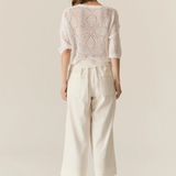 CARSEN Crop Denim Pant | ECRU