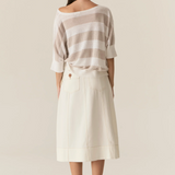 CARSEN Denim Skirt | ECRU
