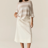 CARSEN Denim Skirt | ECRU