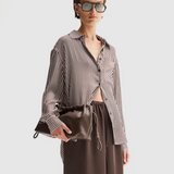 JAMIE Stripe Shirt | BROWN STRIPE