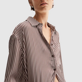 JAMIE Stripe Shirt | BROWN STRIPE