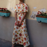 ODESSA Maxi Dress | BUTTER/RED