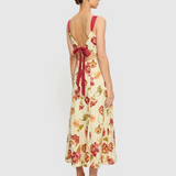 ODESSA Midi Dress | BUTTER/RED