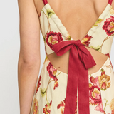 ODESSA Midi Dress | BUTTER/RED
