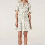 GRACIE Linen Dress | PALM PRINT