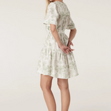 GRACIE Linen Dress | PALM PRINT