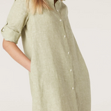 PURE Linen Shirt Dress | PISTACHIO