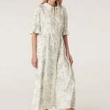 AVONDALE Linen Dress | PALM PRINT