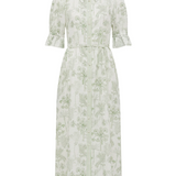AVONDALE Linen Dress | PALM PRINT