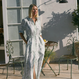 AVONDALE Linen Dress | PALM PRINT