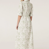 AVONDALE Linen Dress | PALM PRINT