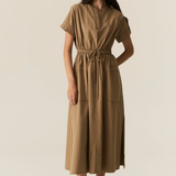 AVRID Drawcord Dress | KHAKI