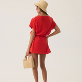 TROPIQUES Terry Dress | APPLE RED