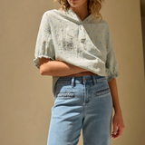 FREYA Jean | Plait pocket | 70s Blue