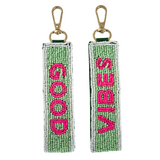 BEADED Keychain | GOOD VIBES