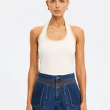 RHEA Halter Top | CREAM