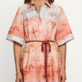 SUNSET Shirt Mini Dress