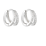 DOUBLE ANGEL Huggies | STERLING/CLEAR