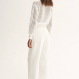 ARIA Crochet Knit Jumper | WHITE