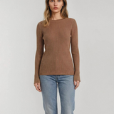 VAMP Ribbed Keyhole Crew | NUTMEG