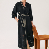 RHEA Embroidered Maxi Dress