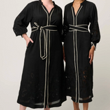 RHEA Embroidered Maxi Dress