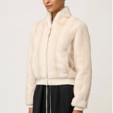 CHRYSTA Faux Fur Bomber