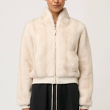 CHRYSTA Faux Fur Bomber