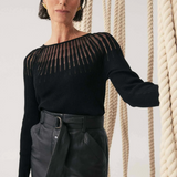 RHIANNON Knit Top | BLACK