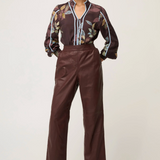 JOAN Leather Pant | OXBLOOD