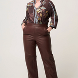 JOAN Leather Pant | OXBLOOD