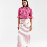 LEONIE Blouse | POPPY BARK STRIPE