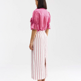 LEONIE Blouse | POPPY BARK STRIPE