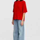 CAMDEN Knit Tee | CHERRY