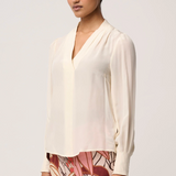 EDEN Silk Pleated Shirt