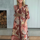 LILIANA Cotton Silk Maxi Dress