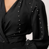 MARCELA Pearl Shirt | BLACK