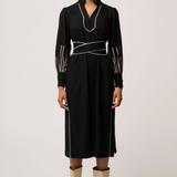 EDITH Embroidered Midi Dress