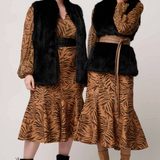 HAZEL Faux Fur Vest | BLACK