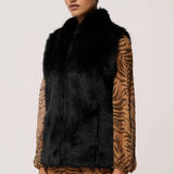 HAZEL Faux Fur Vest | BLACK