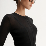SILIA Knit Top | Black