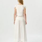 DIXIE Tie Top | White