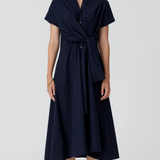 ELINA Wrap Shirt Dress